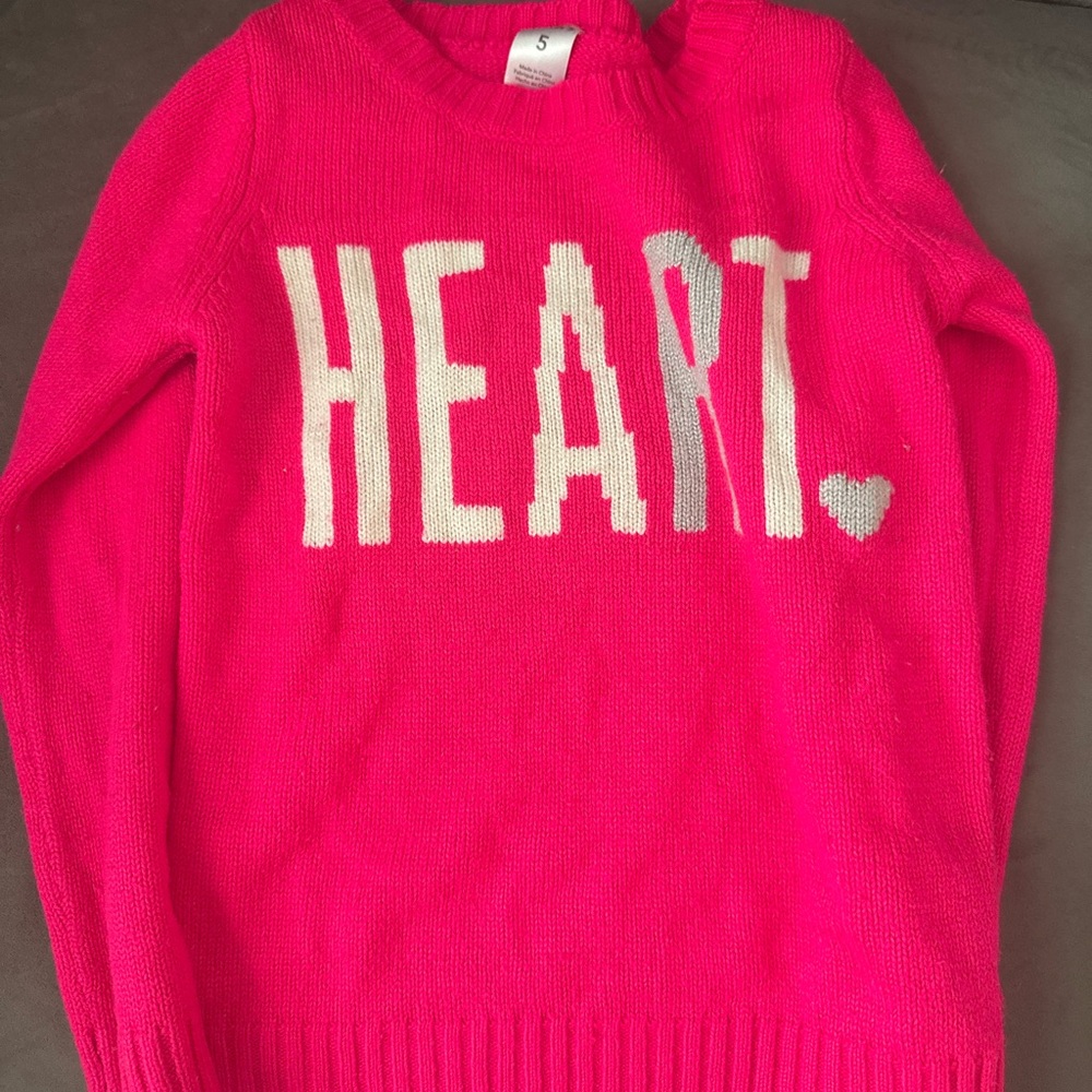 Vibrant Pink Heart Sweater